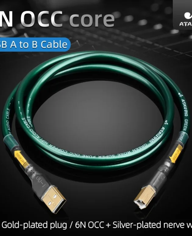 Silver Plated Hifi Usb Cable High Quality 6N OCC A-B C-B cable Type DAC Decoding Data Cable USB Cable