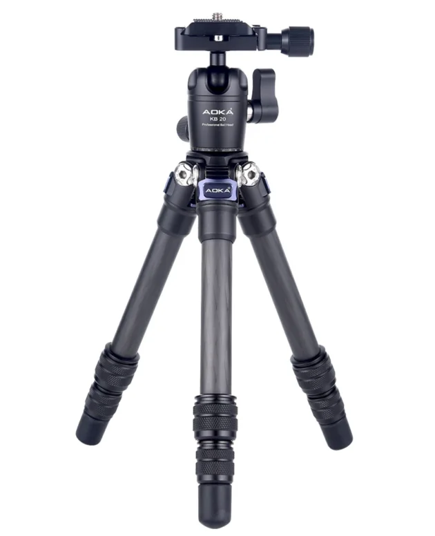 AOKA CMP163C 496g Max Loading 3kgs Lightweight Table Mobile DSLR Carbon Fiber Mini Tripod for Camera Phone