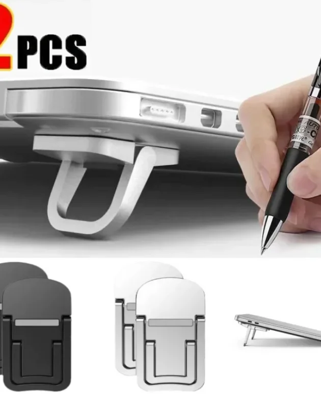 Portable Invisible Laptop Stand, Mini Aluminum Cooling Pad,Computer Keyboard Mount Kickstand, Ergonomic Lightweight Laptop Stand