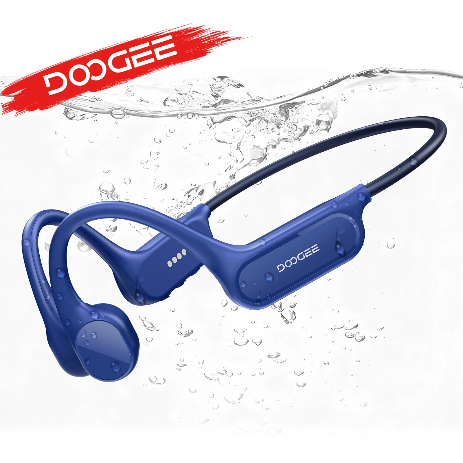 DOOGEE BoneBeat Swim Lite Bone Conduction Sports Headphones Wireless Bluetooth 5.4 Headset IP68 Waterproof With Microphone 32GB