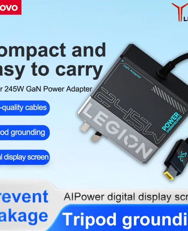 Lenovo Ultra-Fast Charger Portable Laptop Charger Lenovo Legion 245W Gan Power Adapter Universal Computer Charger Type-C C to C Cable Suitable for Legion Phones, Tablets, Laptops Portable Laptop Adapter