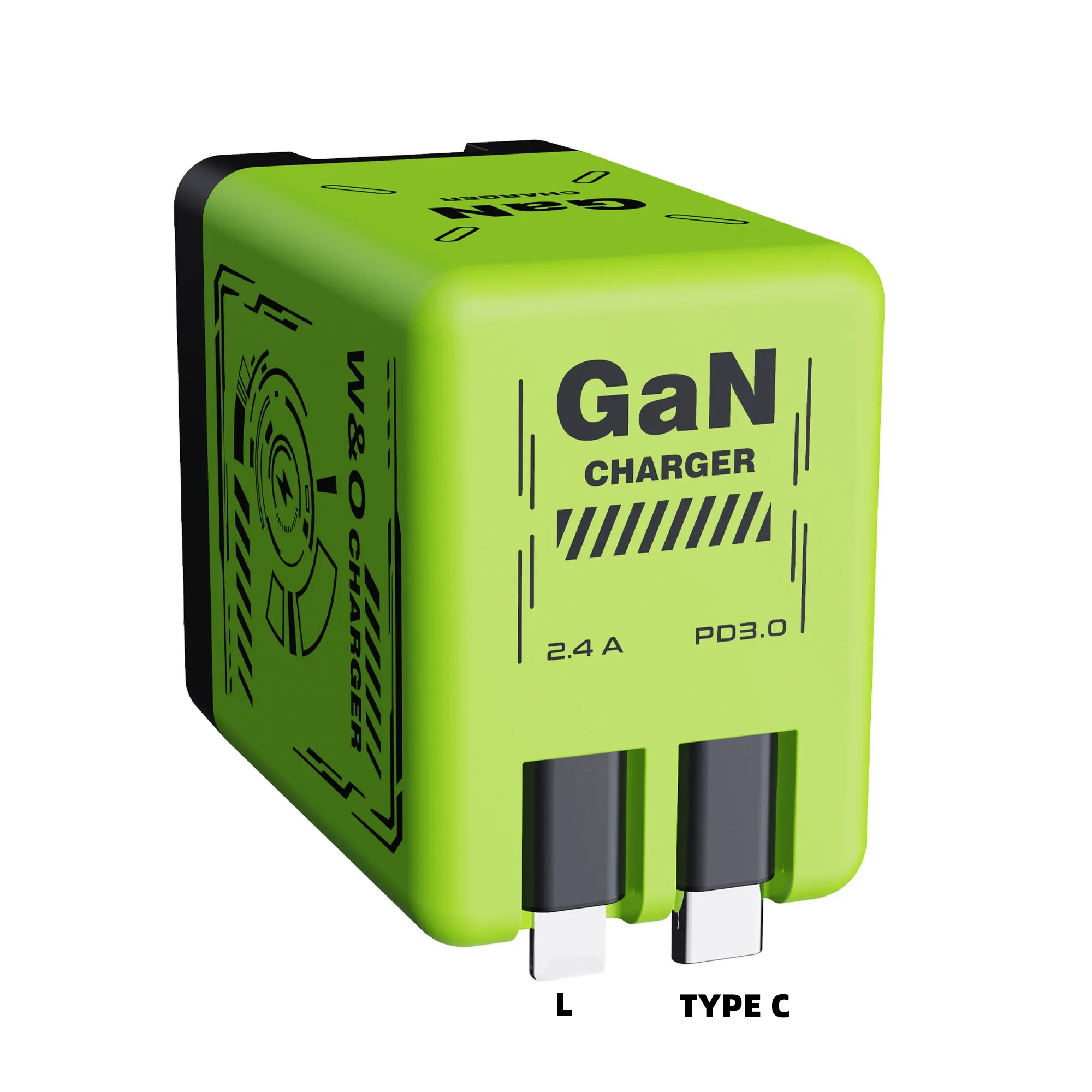 GaN 20W Fast Charger With Retractable Type-C L Cable Fast Charging Adapter For iPhone 17 16 15 14 13 12 11 iPad
