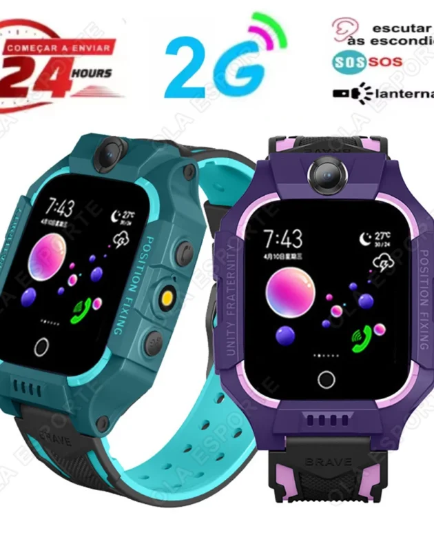 2026 New 2G Kids Smart Watch Sim Card Call HD Camera GPS Location SOS Waterproof LED Flashlight Smart Watch Boys Girls Gift HW12