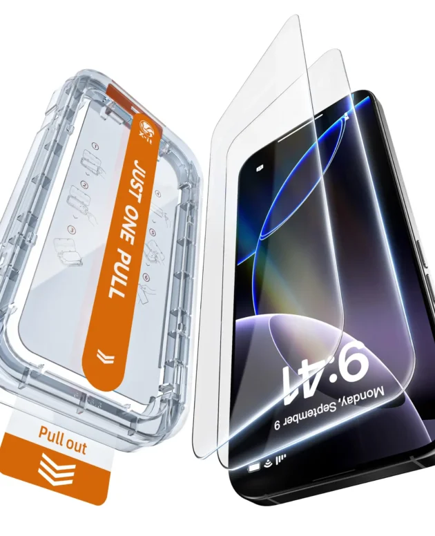 2 Pack AR Screen Protector for iPhone 17 Pro Max Air with Auto-Alignment Kit, Auto Dust Removal, Tempered Glass HD Clear