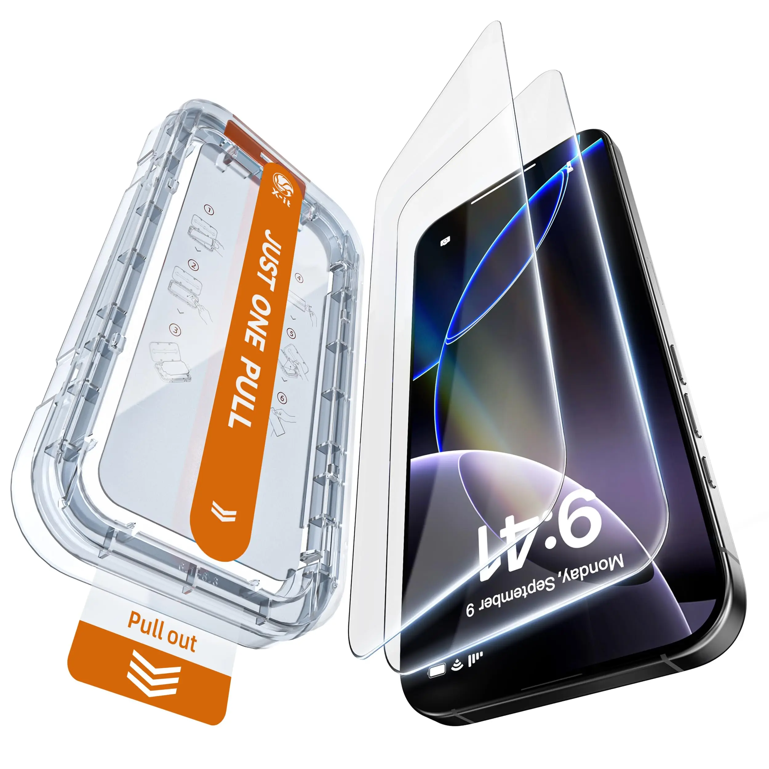 2 Pack AR Screen Protector for iPhone 17 Pro Max Air with Auto-Alignment Kit, Auto Dust Removal, Tempered Glass HD Clear