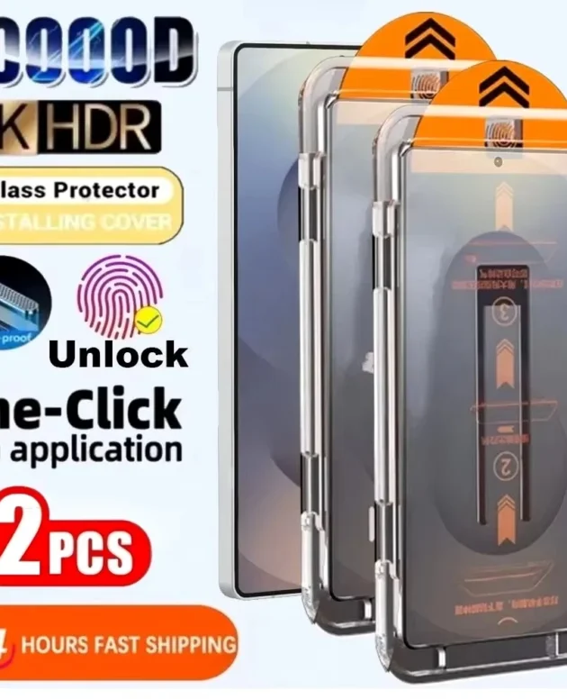 1-2PCS Easy Installation Screen Protectors For Samsung S26 Edge S25 S24 Ultra Plus FE S25 Edge Oleophobic Coating Tempered Glass