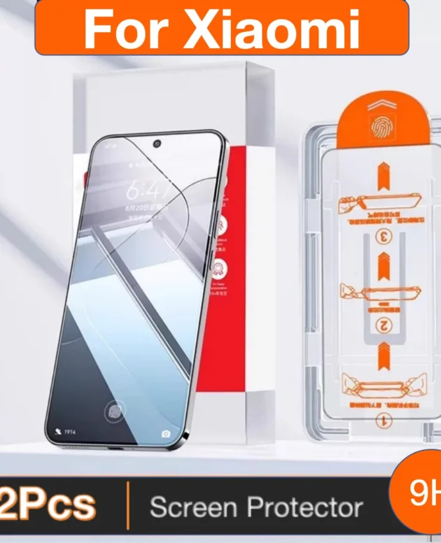 2pcs FOR XIAOMI 14 13 12t 10 9 9t 10t 11i Pro Lite CC9 X3 T Tempering Glass Screen Protector Easy Install Auto-Dust Removal Kit