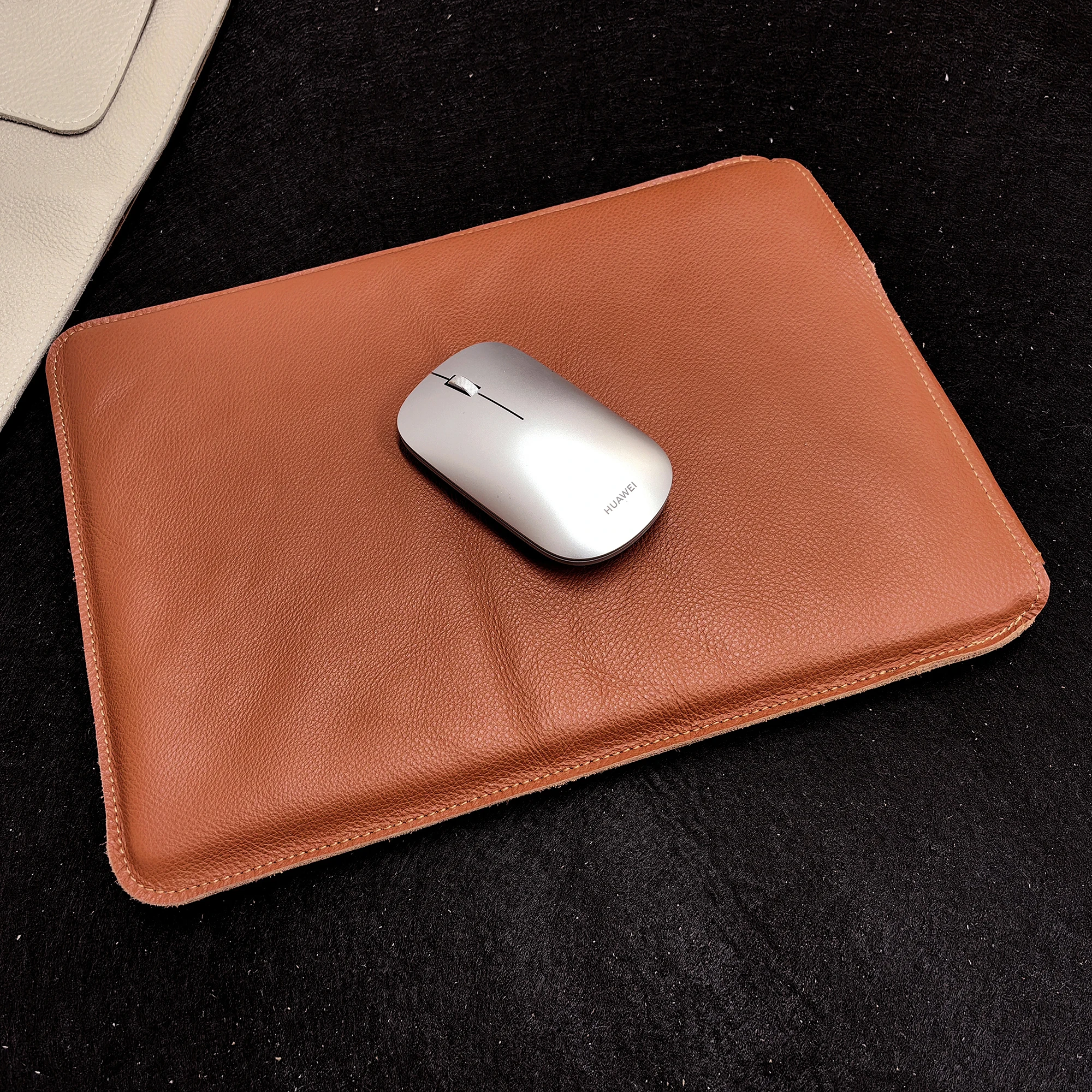 14" Minimalist 100% Grain Leather Laptop Sleeve Slim Shockproof Protective Cover Pouch Thin Case Bag for MacBook Pro 14.2" M4 M5