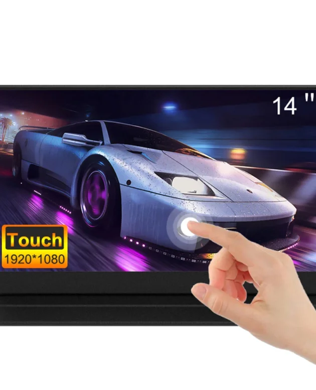 LANLIPU 14 Inch Protable Monitor 1920x1200 16:10 IPS LED Panel Touchscreen Secondary Display HDMI For Laptopaptop PC Cell phone