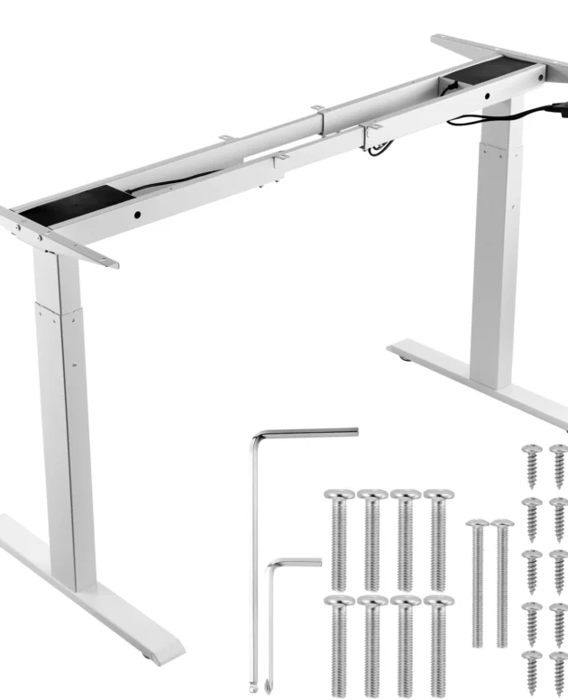 SucceBuy Standing Desk Frame Electric Stand Up Computer Desk Legs Ergonomic DIY Workstation Base for Home and Office