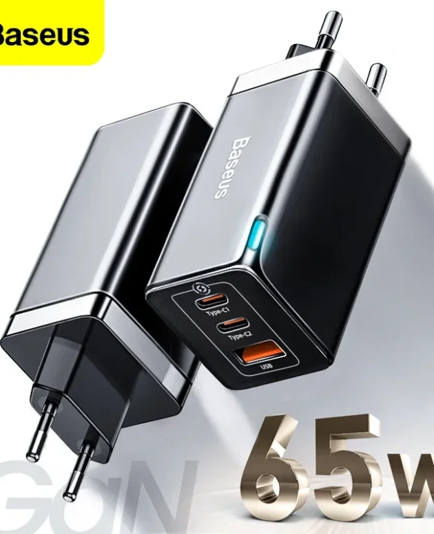 Baseus GaN 65W USB C Charger Quick Charge 4.0 3.0 QC4.0 QC PD3.0 PD USB-C Type C Fast USB Charger For iPhone 16 15 Pro MacBook