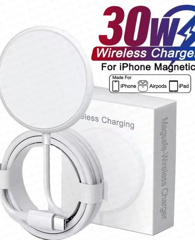 For Apple Magsafes Original 30W Wireless Charger For iPhone 11 12 13 14 15 16 Pro Max X XS XR Plus Fast Charging Magnetic Charge