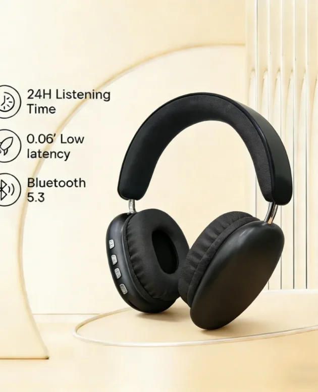 TD-20 Wireless Headphone 3D Spatial Audio Earphone Bluetooth 5.3 Headset 40mm Driver Over Ear Headphone 24H for Mobile Phone PC