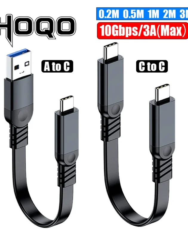 FPC usb c flat 1m 20cm 15cm USB to Type C Short Cable USB A to USB-C 4A Fast Charging Data Cable For smart phone pad camera
