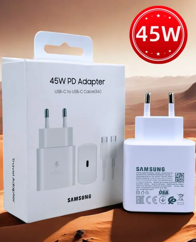 Original Samsung Charger 45W Super Fast Charge EU CERTIFIED Adapter For Galaxy Z Fold 5 4 3 Flip 5 4 3 S23 S24 Ultra S20 S22 S21