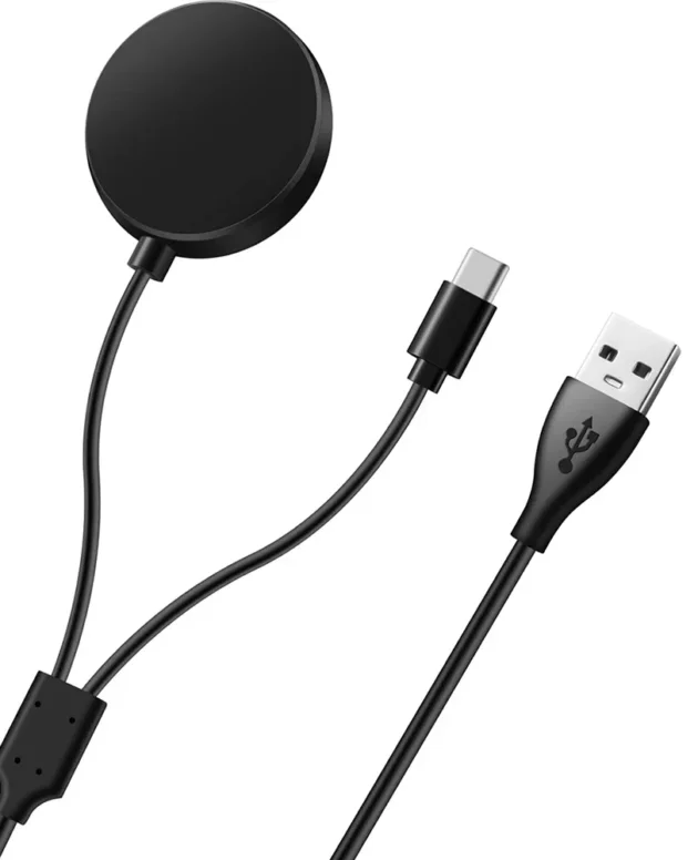 2 in 1 Wireless Charger For Samsung Galaxy Watch Ultra/7/6/5/4/Fe/3 Active 2 For Galaxy S24 USB A to USB C Fast Charging Cable