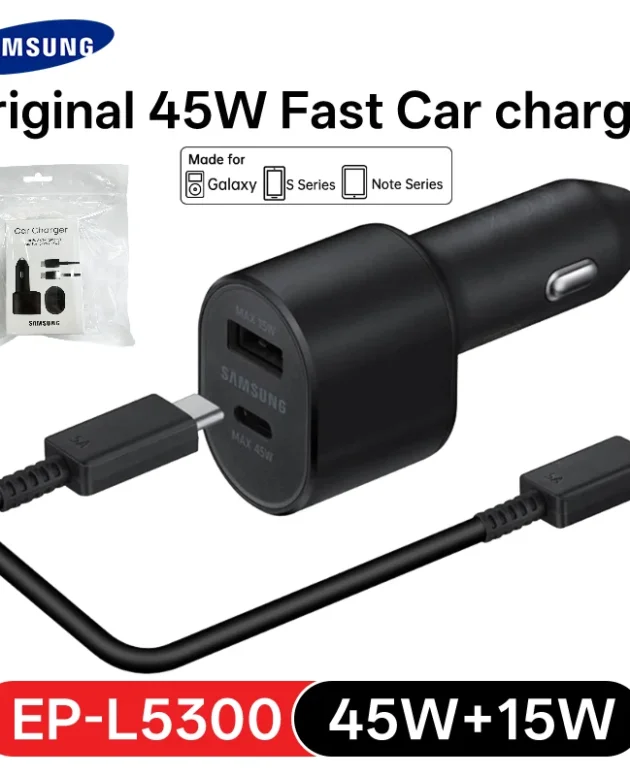 EP-L5300 Fast Samsung Car Charger Type C 45W 15W S25 FE S25 S24 Ultra Plus S20 S22 S23 A56 A15 A12 A34 A52 A14 Z Fold Z Flip 7 6