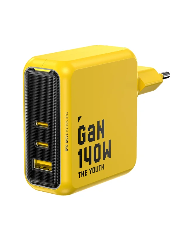 AOHI Youth 140W GaN Charger PD3.1 3-Port Type C Quick Charge For Macbook Pro Laptop USB Fast Charger For iPhone 16 Xiaomi Tablet