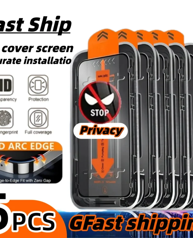 5PCS Oleophobic Coating Privacy Screen Protector For iPhone 17 Pro Max 16 13 15 17 Air 12 Mini X Dust Free Installation