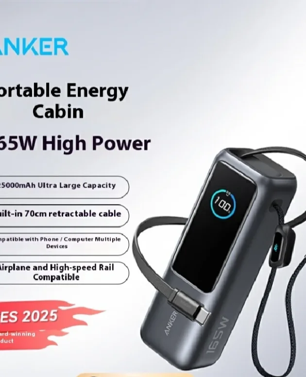 Anker Energy Cabin 165W High-Power Large Capacity Power Bank 20000+mAh Fast Charging Mobile Power Bank Suitable for Air Travel