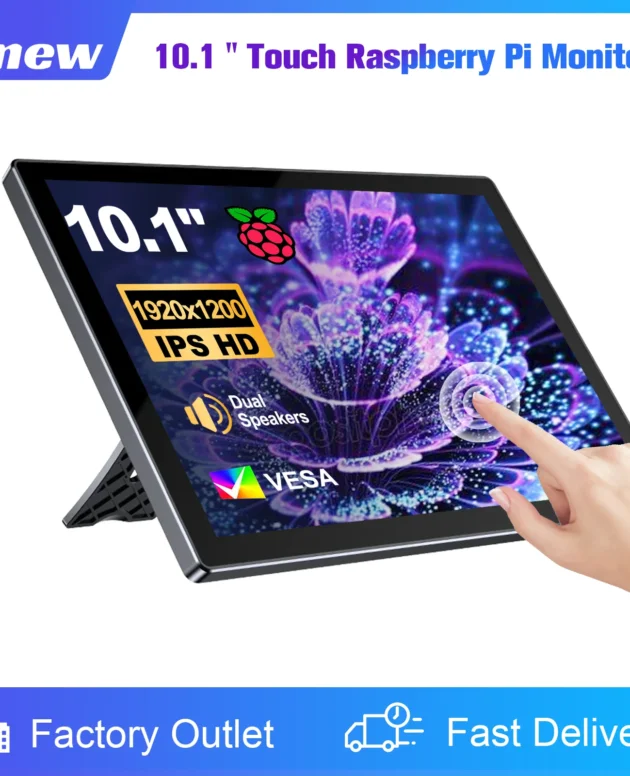 10.1 inch Touch Screen Raspberry Pi Monitor 1920x1200 LCD 16:9 60Hz Raspberry Pi 5 4 3 Industrial Display for Python