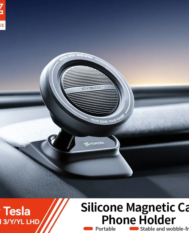 YZ For Tesla Model 3 Y YL Highland Juniper Silicone Magnetic Phone Holder 360° Dashboard Mount Car Phone Stand 2026 Accessories