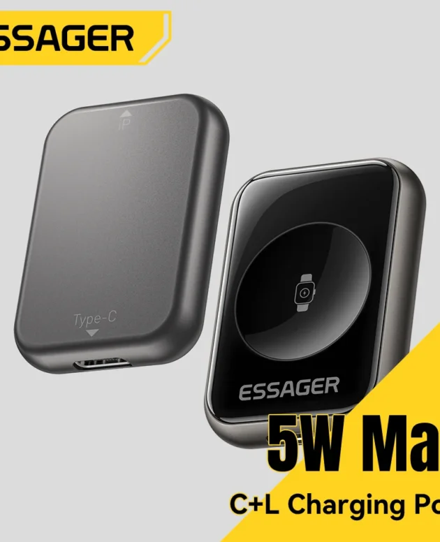 Essager Magnetic Wireless Watch Charger For Apple Watch S2-S11 Series SE Series Ultra Series 5W Portable Type-C/Lighting Charger