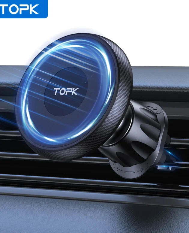 TOPK Magnetic Car Phone Holder Air Vent Car Phone Stand For Magsafe iPhone 15 14 13 ProMax Xiaomi Samsung Strong Magnet Holder