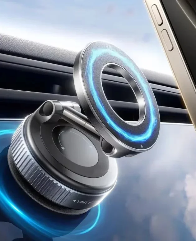 Vacuum Magnet Bracket Upgraded Version Multi-angles Adjustment Strong Magnetic Suck Design Foldable Car Navigation Phone Holder
