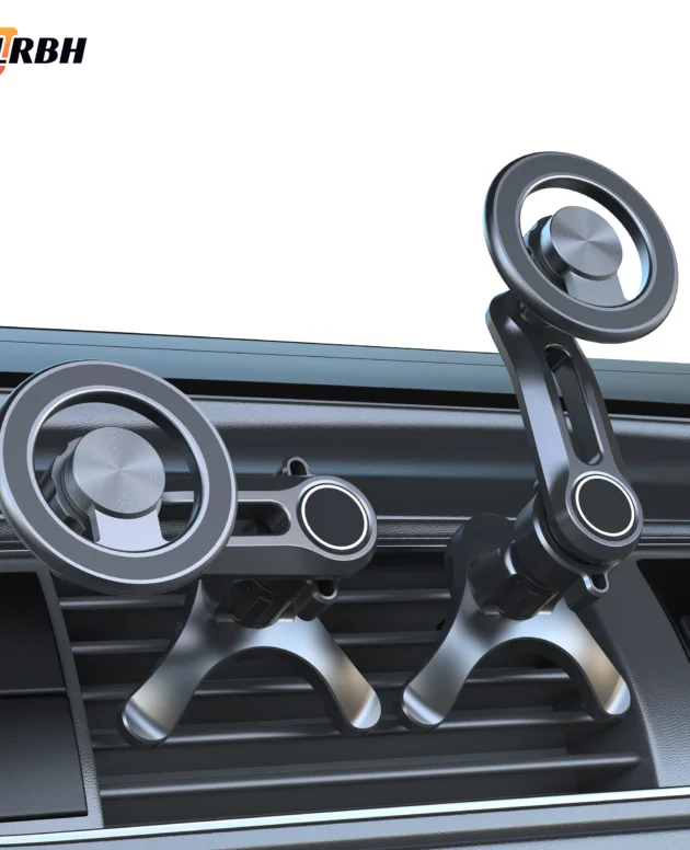Air Vent Phone Holder Car Metal Hook with Magnetic Suction, Compatible with iPhone 17/16/15/14/13 Series and All Smartphones