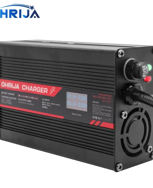 54.6V 5A OHRIJA 54.6 Volt 5 Amp Charger For Lithium-ion Battery 13 String 48.1Volt OLED Display Charger 48V Charger