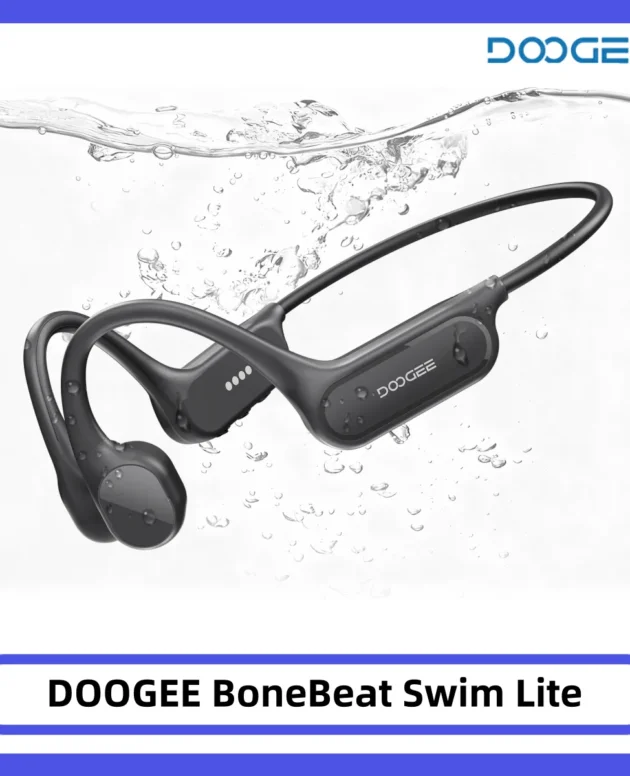 DOOGEE BoneBeat Swim Lite Bone Conduction Sports Headphones Wireless Bluetooth 5.4 Headset IP68 Waterproof for Running, Cycling