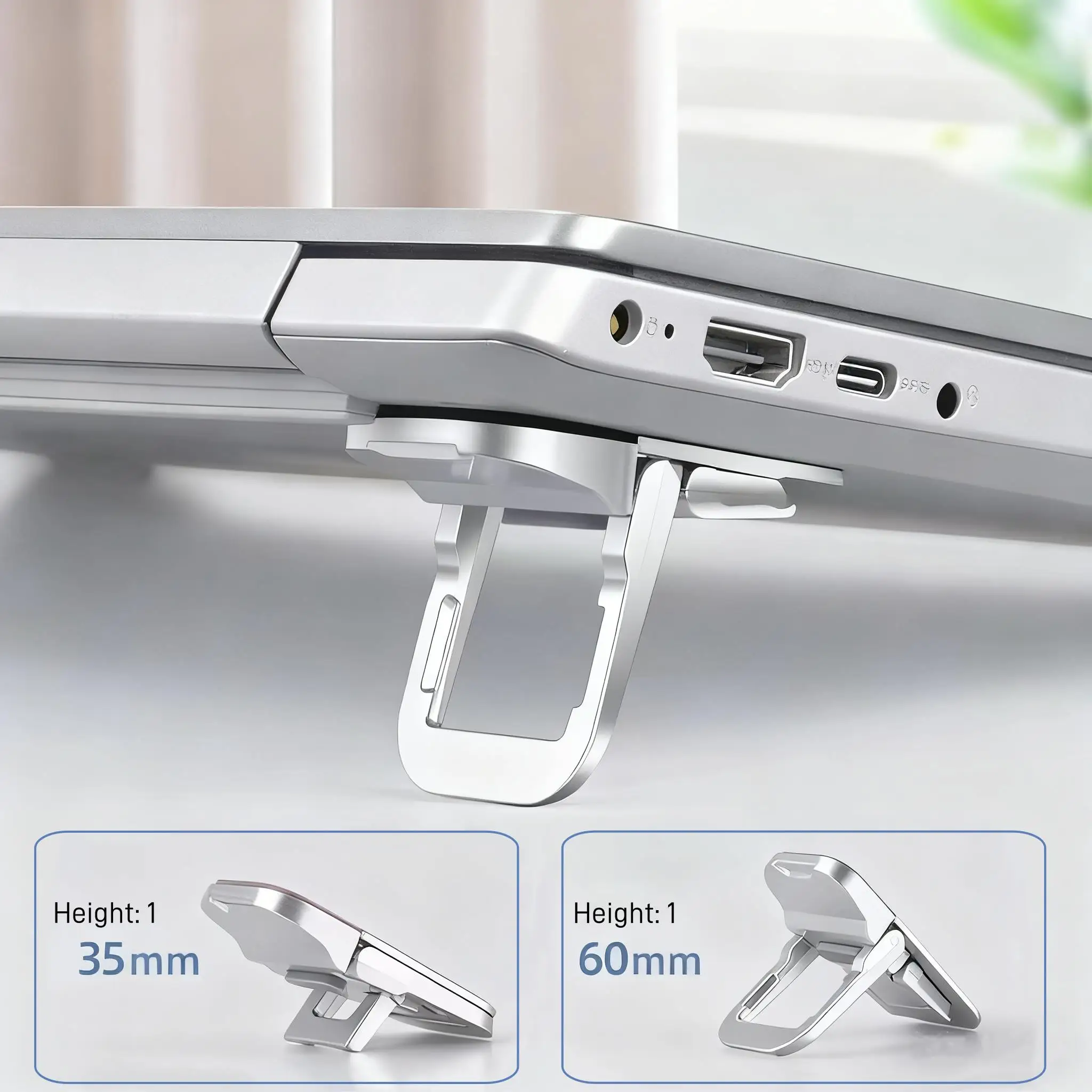 Adjustable Folding Laptop Stand Mini Legs Ultra-thin Portable Support for Macbook Notebook Cooling Holder Feet Invisible Bracket