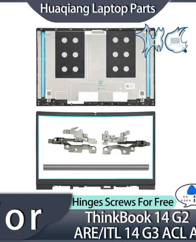 New Case For ThinkBook 14 G2 ARE/ITL 14 G3 ACL 14 G4 IAP 14 G5 LCD Back Cover Bezel Hinges Cover Laptop Parts top lid