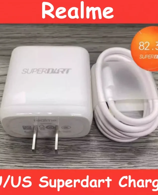 Realme Charger 65W USB SuperDart Charger Fast Super Dart Charger Adapter For Realme 12 Neo7X Narzo 90 80 70 60 Pro X50 V60 V50S