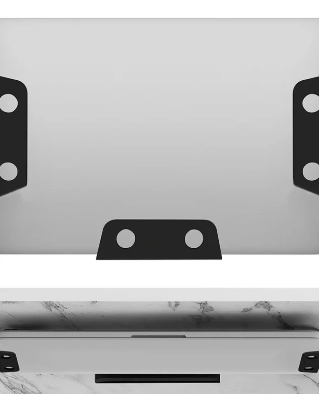 Under Table Laptop Holder Portable Notebook Storage Bracket Stand Mount Desktop Organizer With Anti-Scratch Silicone Pad