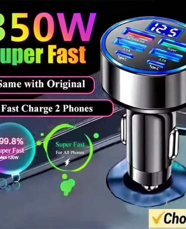 350W Car Charger USB PD QC3.0 USB C Car Phone Charger Type C Adapter for iPhone Samsung Huawei Xiaomi Quick Charge ﻿