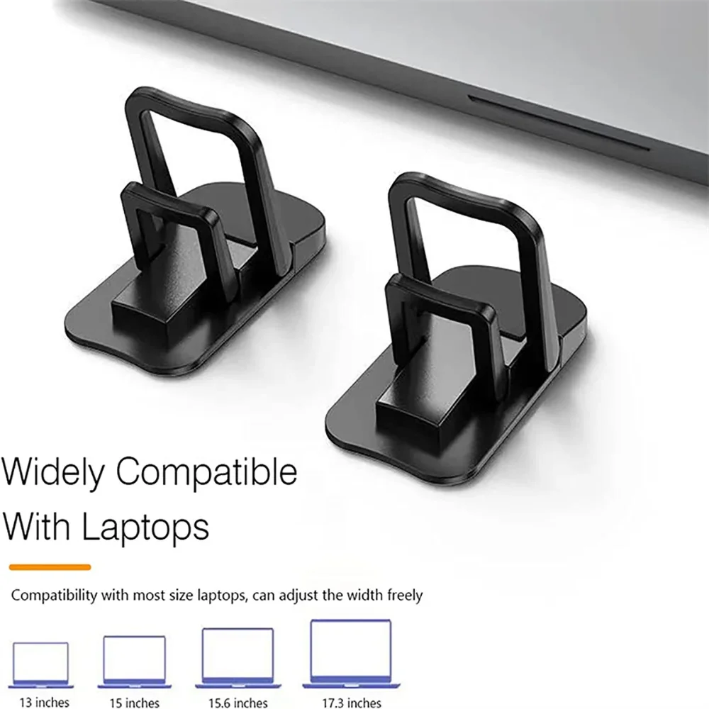 Foldable Zinc Alloy Invisible Notebook Riser 2PCS Mini Laptop Stand Adjustable Angle Self-Adhesive Keyboard Lift Desk Rack Stand
