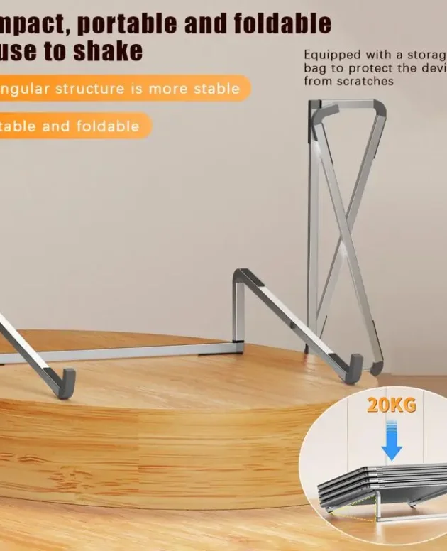 Adjustable Foldable Laptop Stand Notebook Riser with Efficient Cooling Portable Holder for Desktop Office Home Use