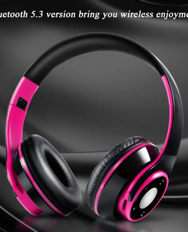 Best Colorful Earphones Wireless Bluetooth 5.3 Headsets Built-in Mp3 Player Foldable Sport Headphones Stereo Sound For Cellphone