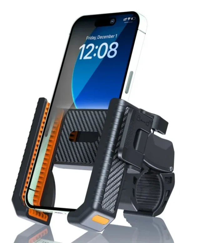 Bike Phone Holder Stand Bicycle Motorcycle Handlebar Mobile Phone Mount Clip GPS Support Shockproof Bracket for 4.5-7.0” Phones