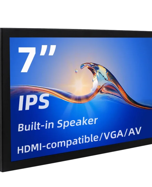 7 Inch Portable Display IPS 1024x600 LCD HDMI-compatible VGA AV Input DC Type C Power In for PC Laptop Camera TV Box DVD Screen
