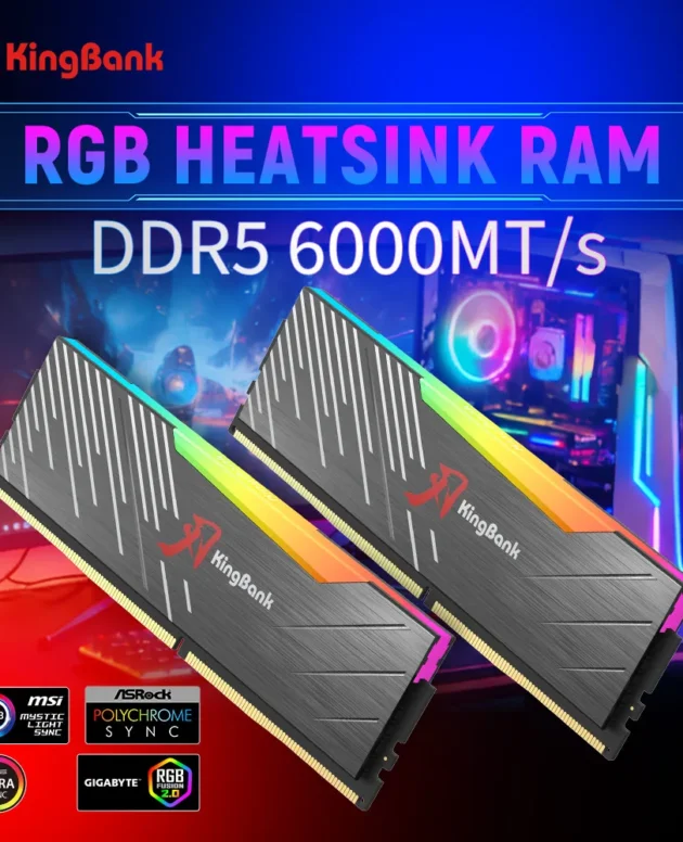 KingBank KRRB DDR5 RGB SoarBlade Series 32GB (16GBx2) 6000MHz 6400MHz Hynix M Die Memory Intel XMP 3.0 Computer Memory 288-Pin