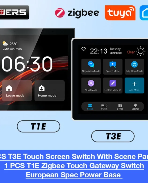 FUERS Tuya Smart Control Panel Switch Smart Home Automation System 3CH Switch Scene Panel Intelligent Home Touch Screen Zigbee