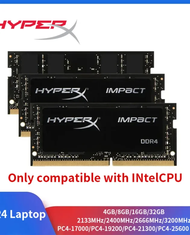 HyperX Memoria Laptop RAM DDR4 16GB 8GB 4GB 3200MHz 2666 2400 2133 Notebook Memory 260Pin SODIMM Only Compatible with Intel CPU