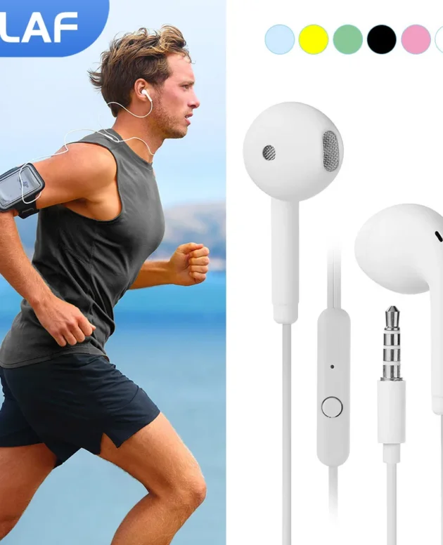 Multi-function 3.5MM Wired Earphones Headphones in Ear With Mic Sports Music Earduds Handfree Headsets For Xiaomi Samsung Huawei
