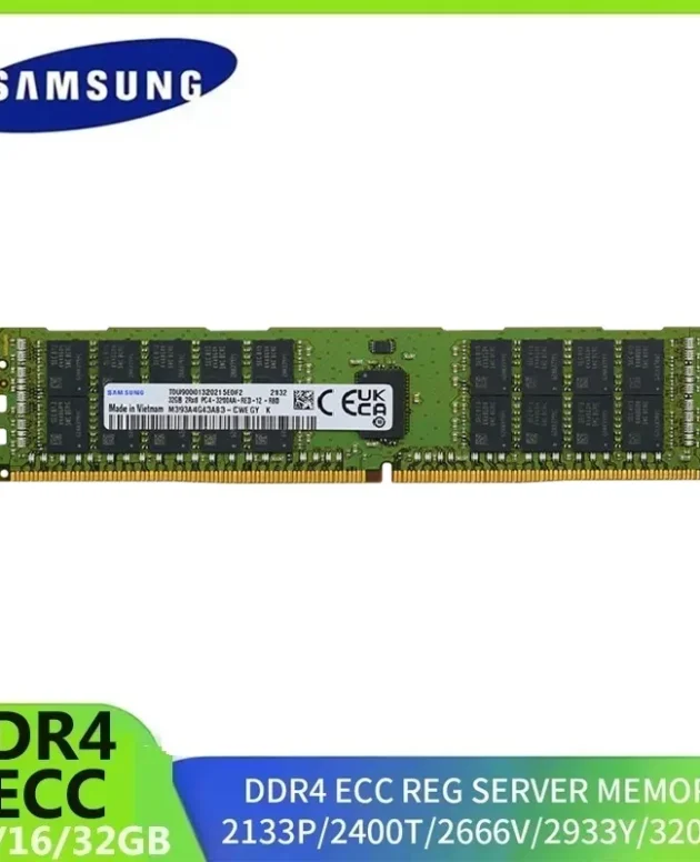 Samsung Server DDR4 Memory Ram ECC REG RAM 32GB 16GB 8GB RECC Support X99 Motherboard RECC 3200AA 2933Y 2666V 2400T 2133P Server